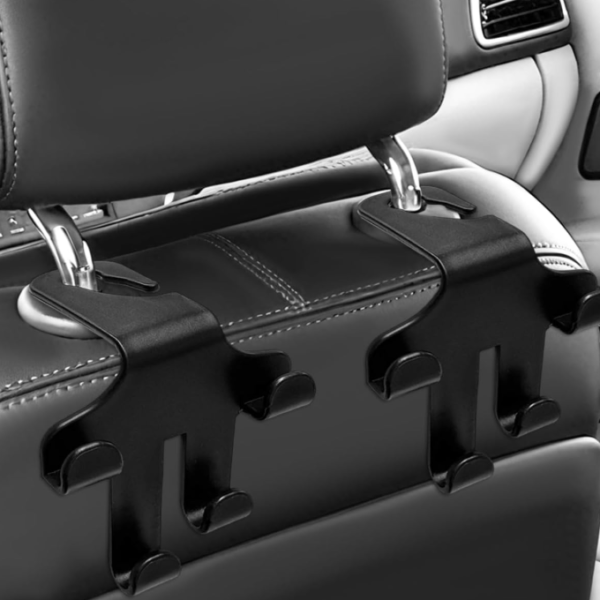 4-In-1 Multifunctional, High-Load-Bearing Car Headrest Hook